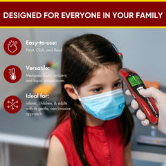 Advocate thermometer display shows a clear reading at a glance
