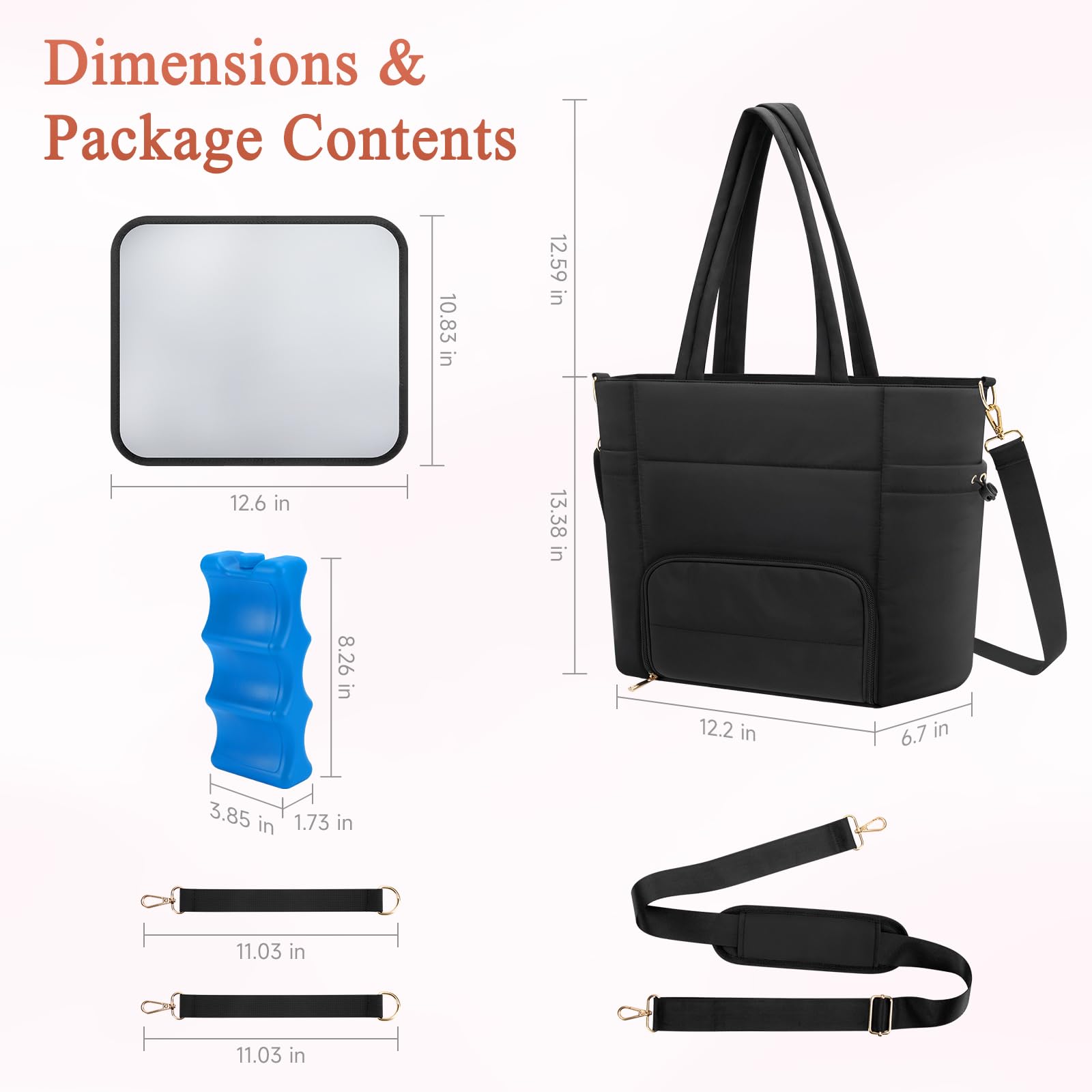 Adworte multipurpose bag doubles as travel or diaper tote for families.