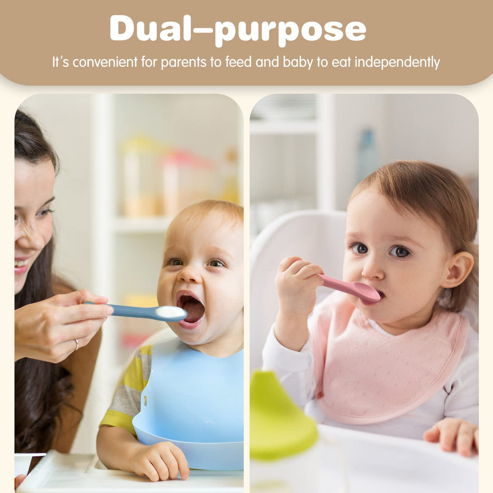 Aedida spoon can double as teether toy for soothing gums.