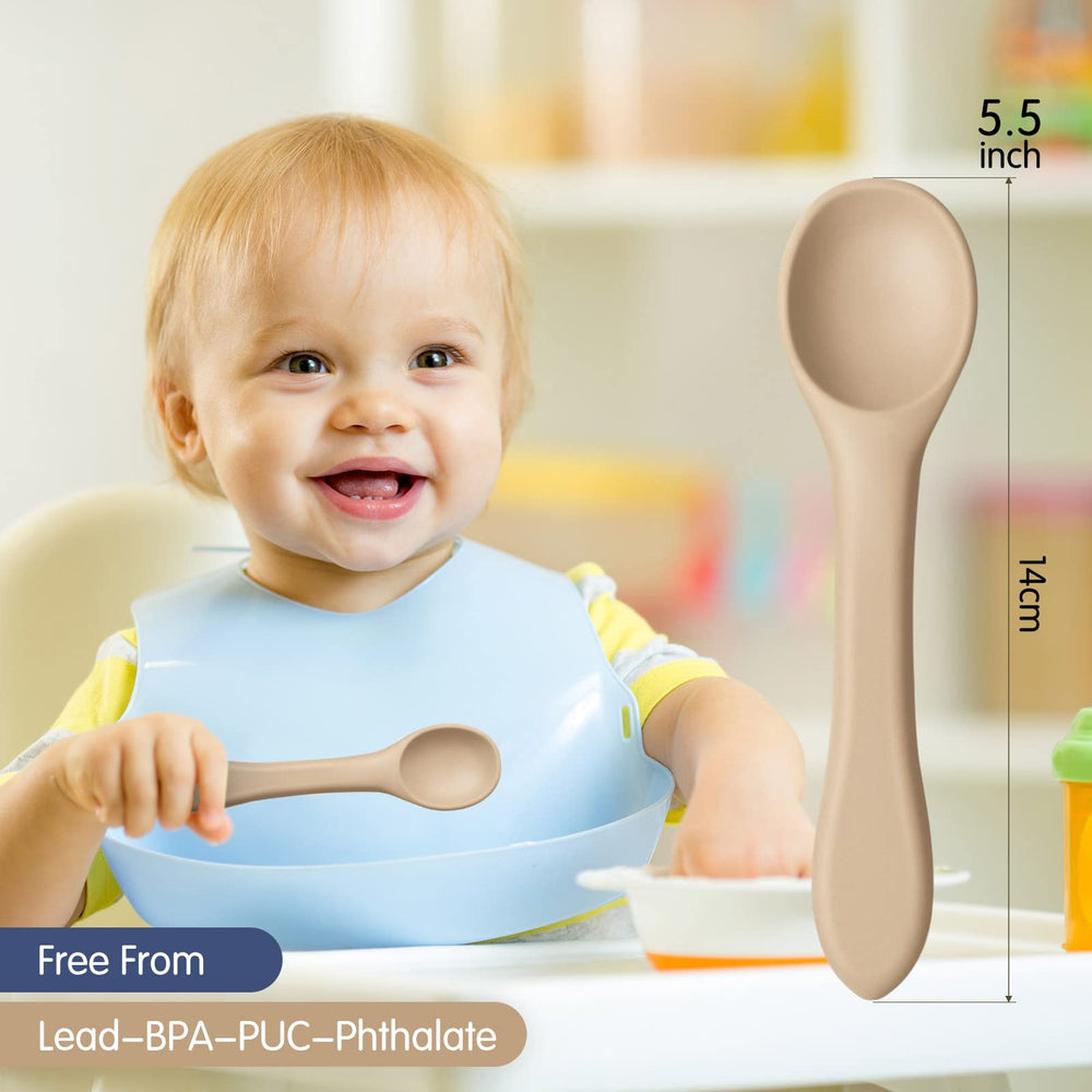 Aedida baby spoons variety of colors ready for family dining and sharing.