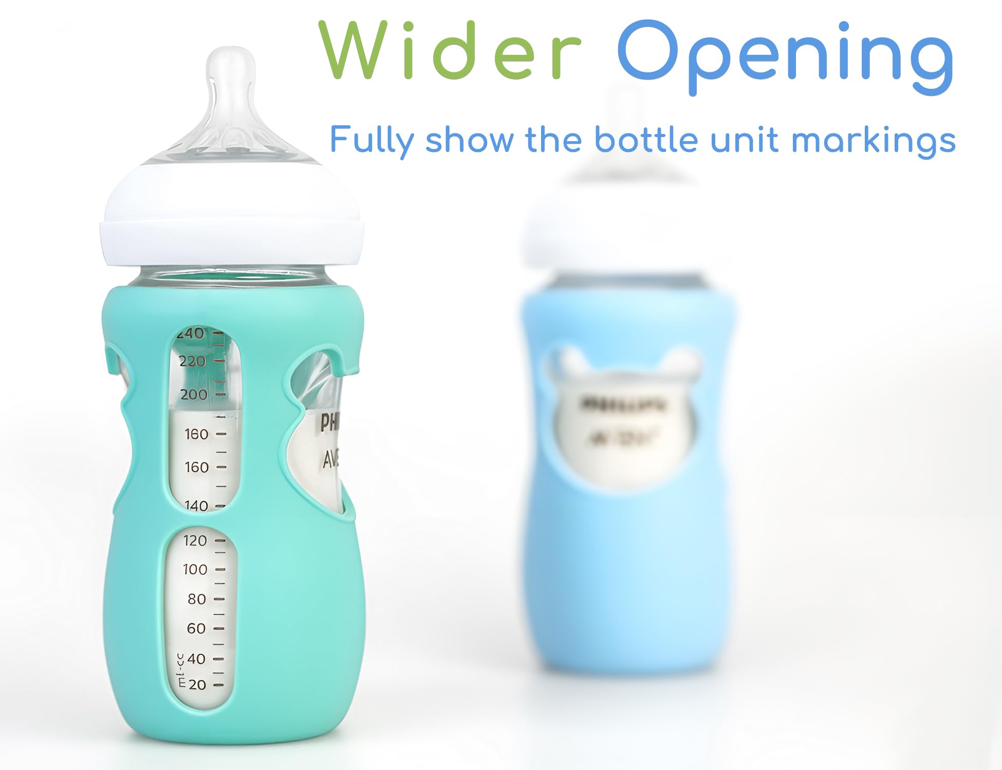 Aelop bear motif sleeve designed for Philips Avent 8oz bottles