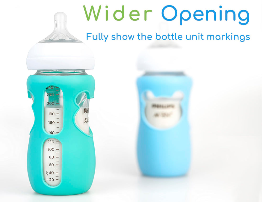 Aelop bear motif sleeve designed for Philips Avent 8oz bottles