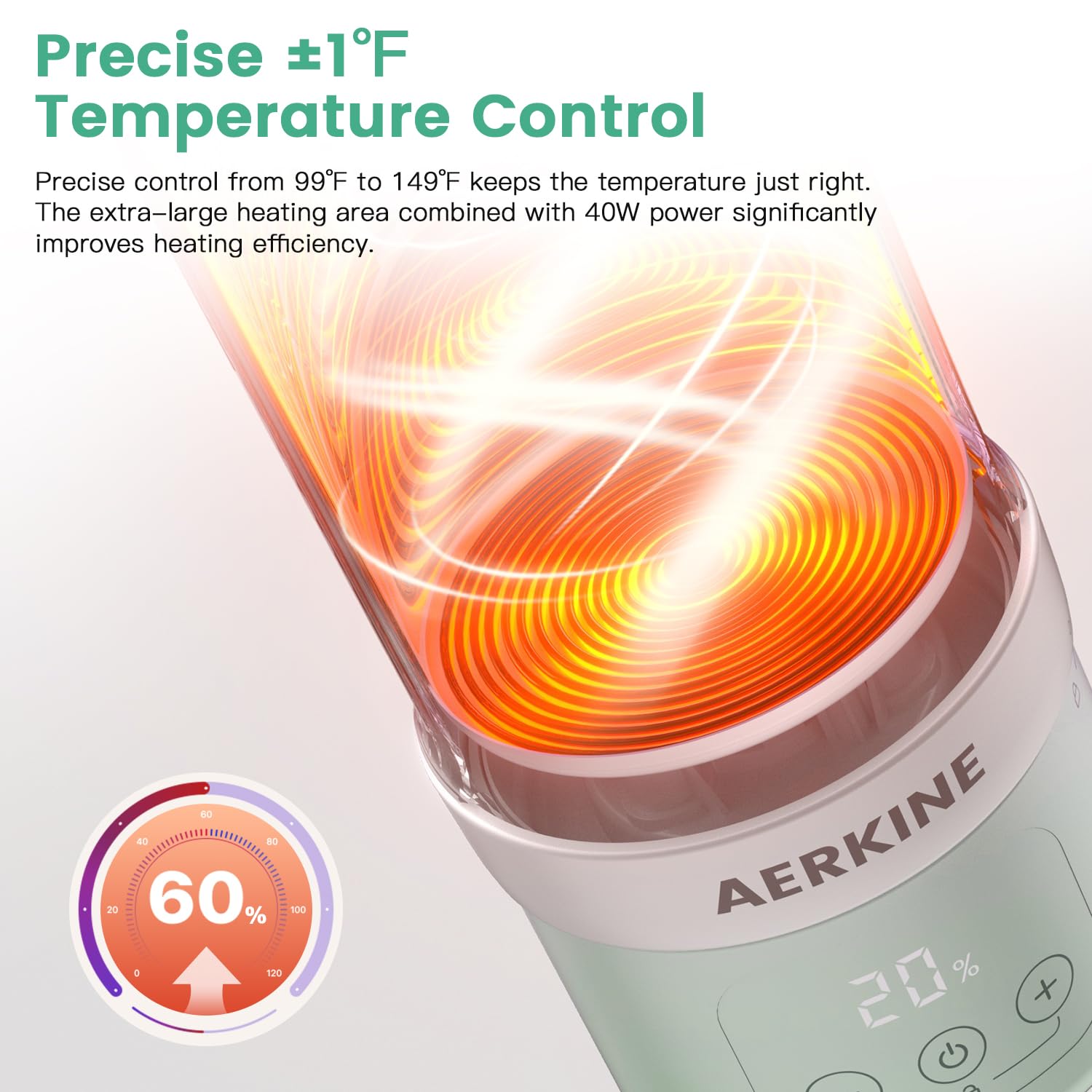 AERKINE 500ml bottle capacity supports multiple feeds on trips.