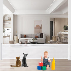 Aertyole baby gate extended to 126 inches for wide doorway safety