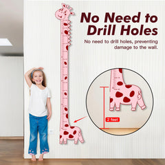 Aescwyn Adorable Giraffe height chart full-wall-view showcases charming decor that doubles as a growth tracker