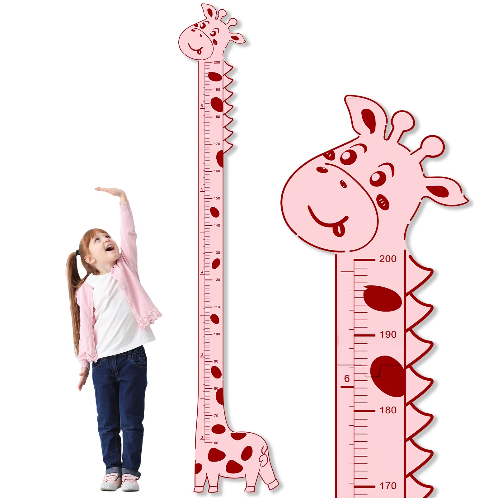 Aescwyn Adorable Giraffe height chart wall-milestones helps track kids' growth in nursery decor