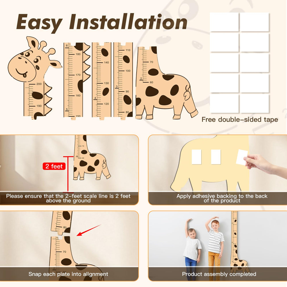 Aescwyn light camel height chart suits gender-neutral nurseries