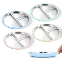 AestuWarm 9-inch plates with suction base secure to tables for mess-free meals.