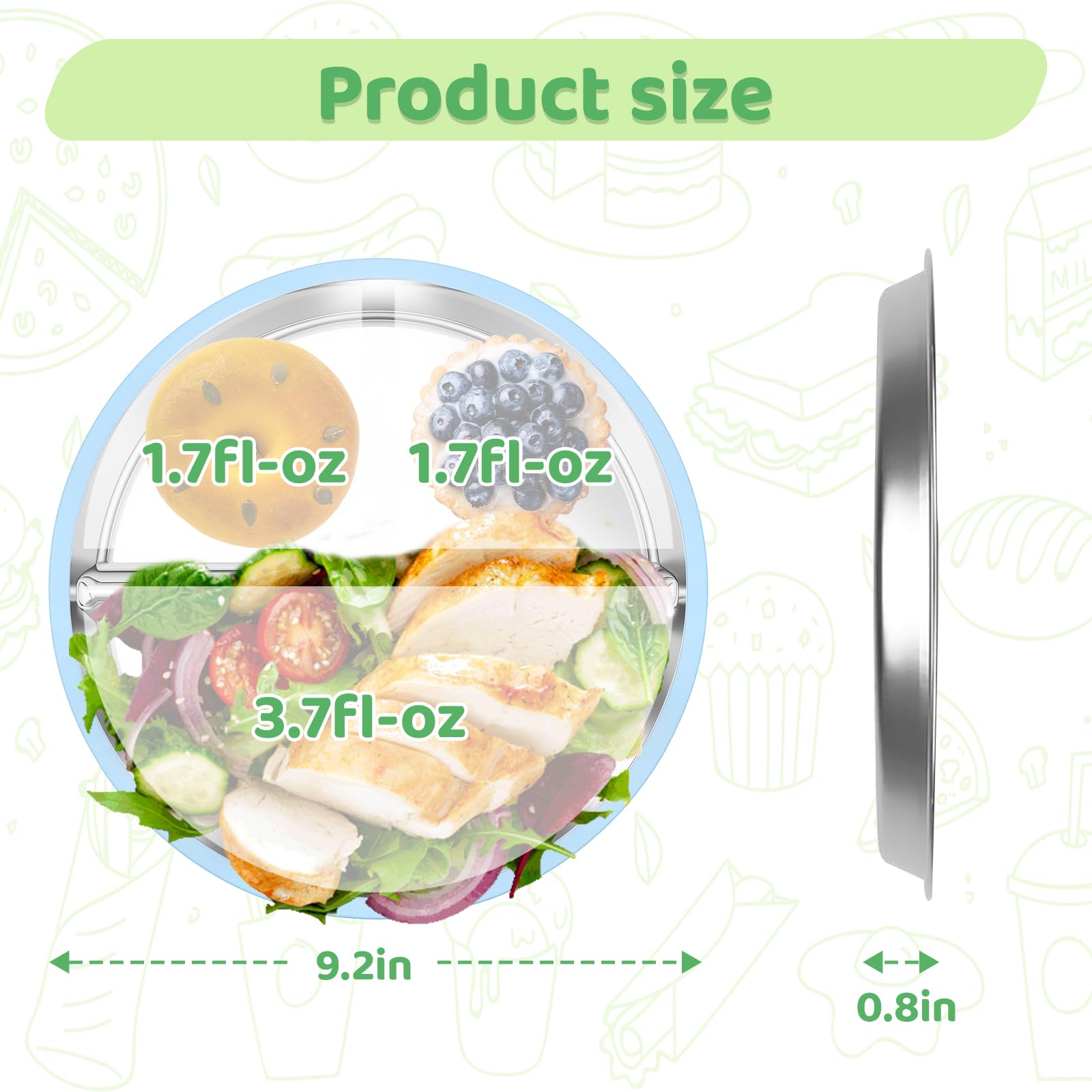 AestuWarm divided-design plates keep foods separated for balanced meals.