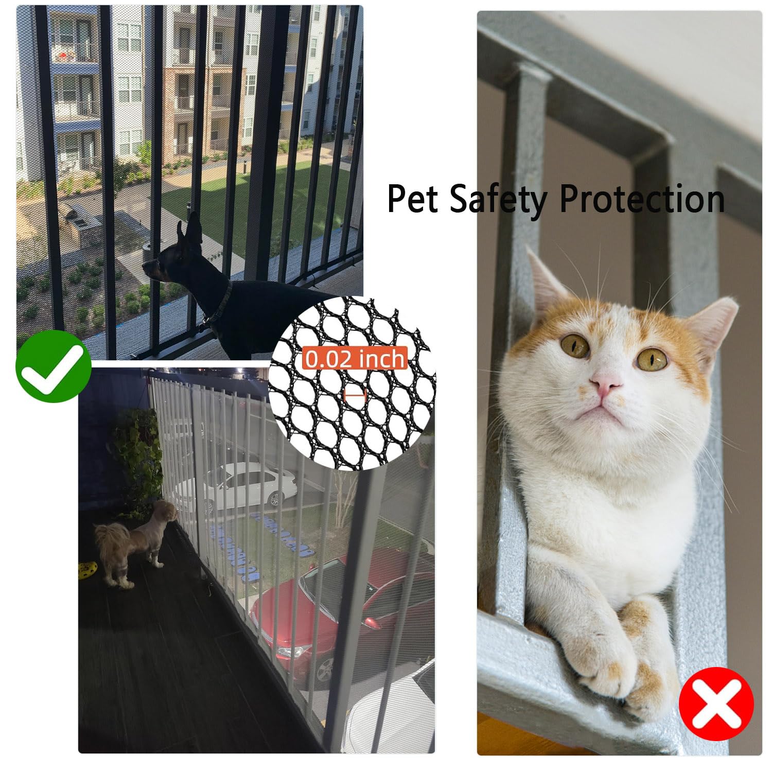Aetherix easy-install balcony net saves time with tool-free setup.