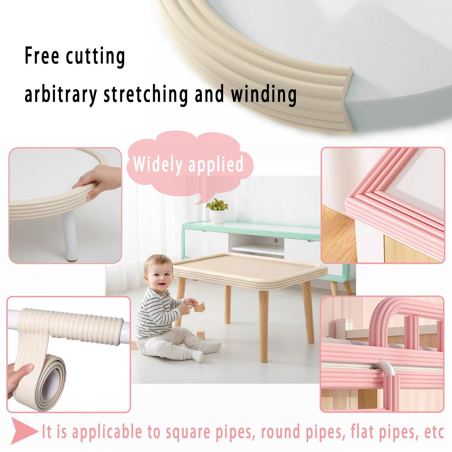 Aetherix edge protector with strong self-adhesive installation