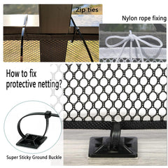 Aetherix honeycomb-format net maintains visibility while keeping pets and toys secure.