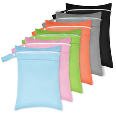 Afcabakila wet bag black with dual zippers keeps wet and dry items separated on travel