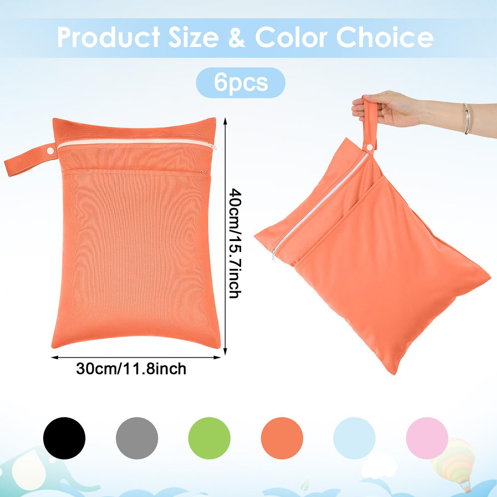 Afcabakila wet bag gray with dual zippers helps organize outfits and swimwear on the go