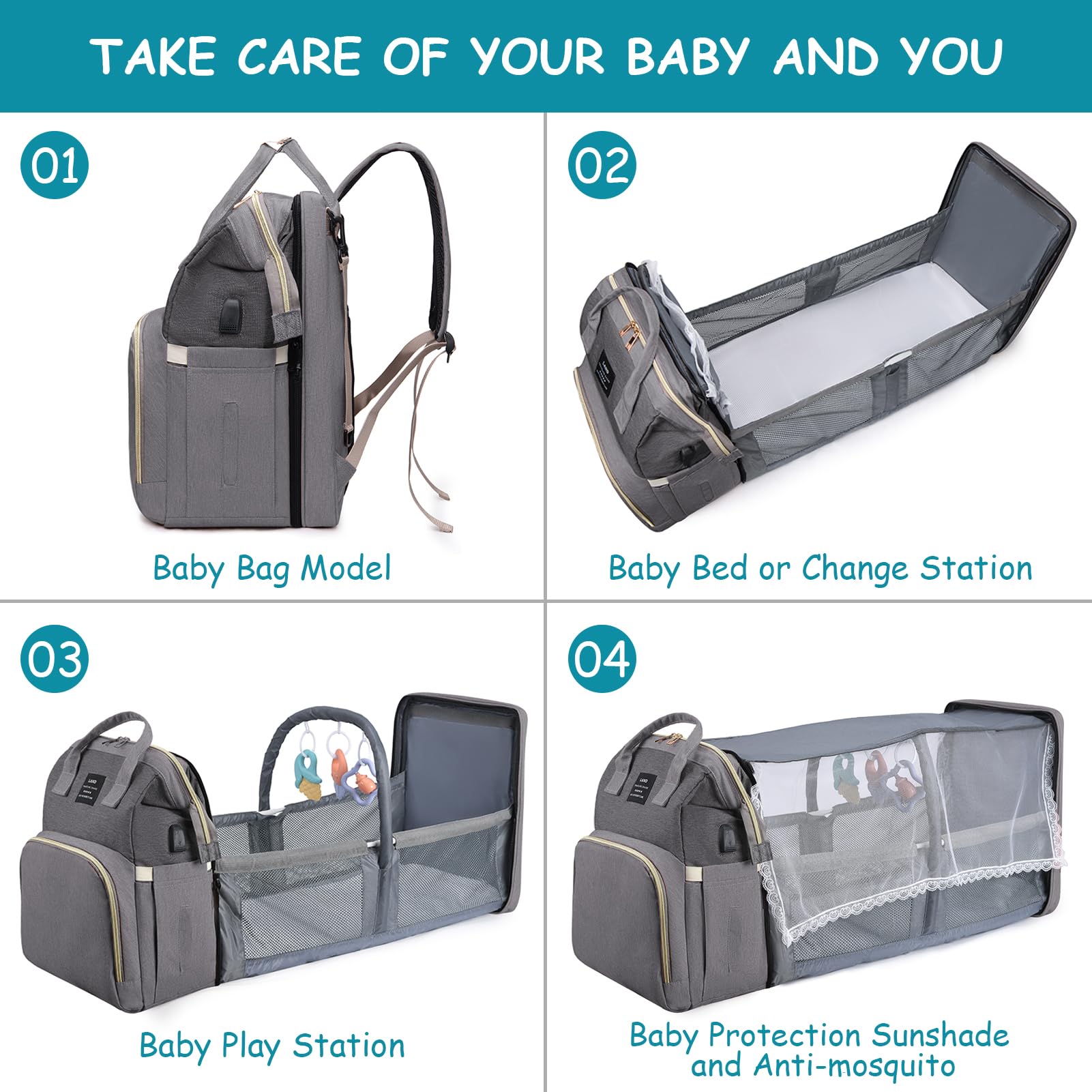 AFDLLDQM neutral design suits both parents as a versatile baby bag gift.