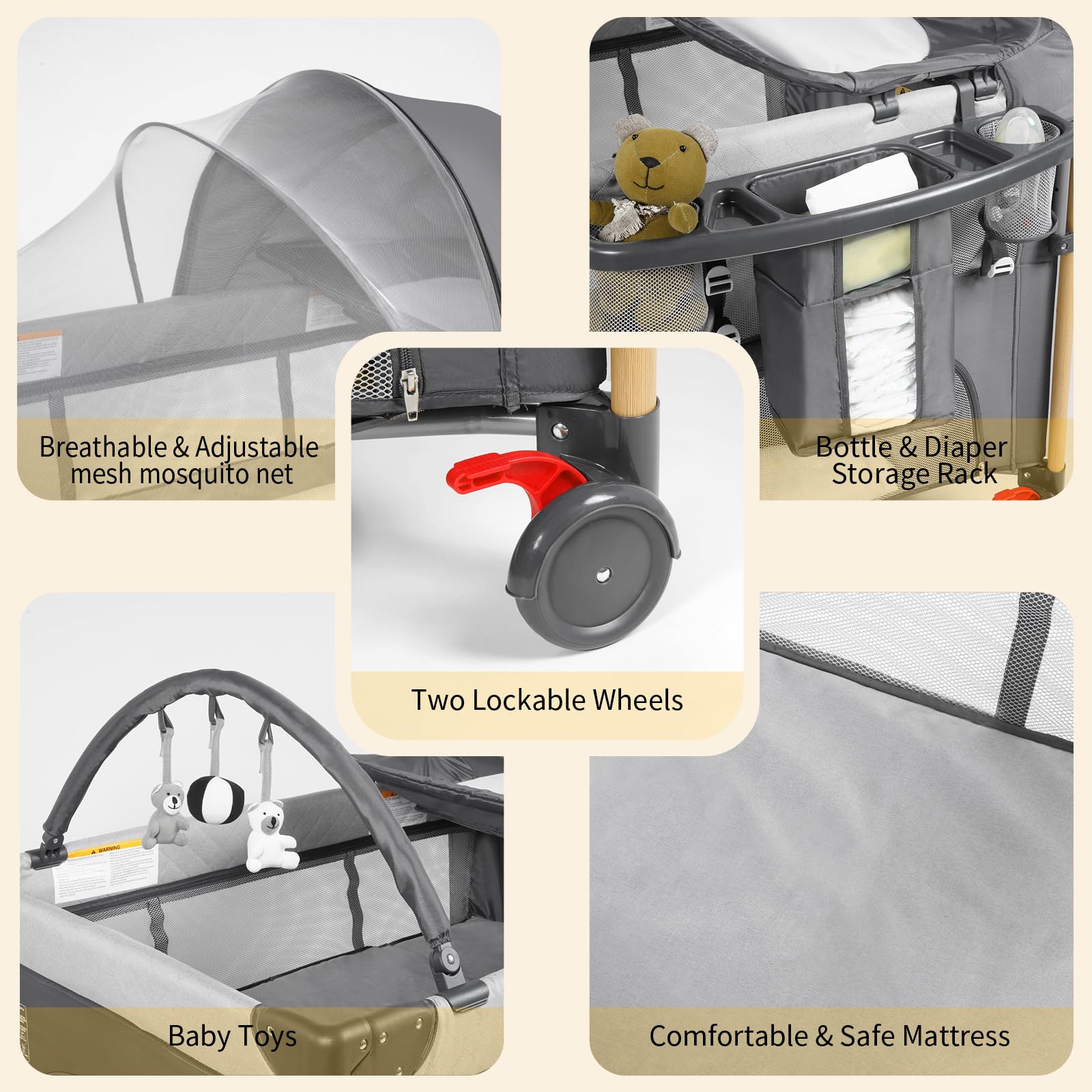 Afgbf safety-straps secure crib to bed for added security