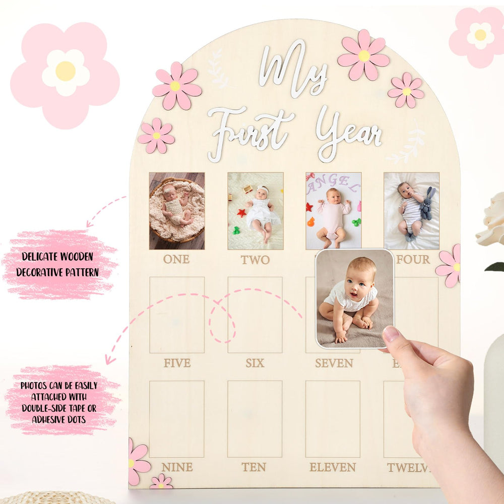 Afniimyapt daisy board daisy-face closeup adds nursery charm and playful vibe.