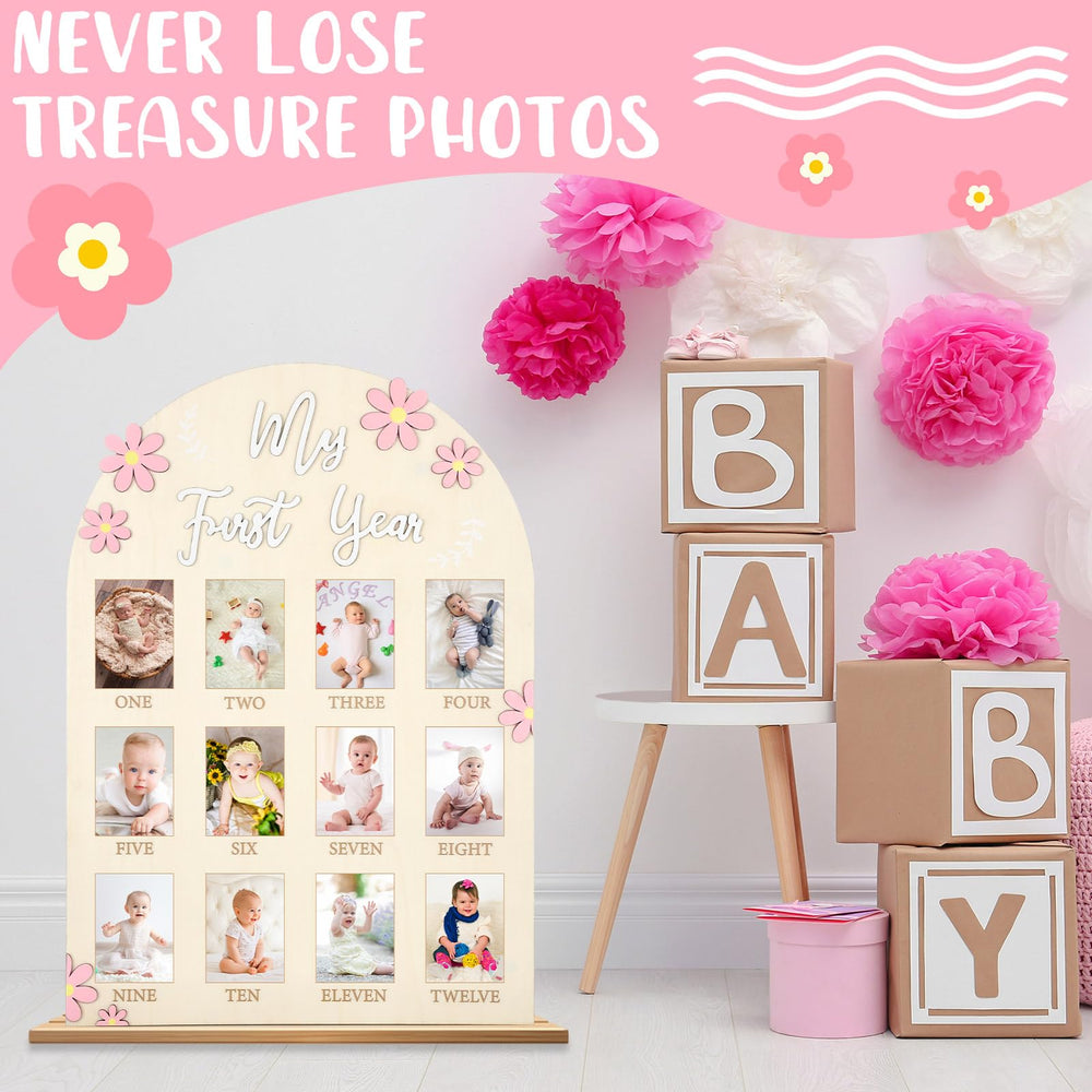 Afniimyapt daisy board wood texture and rounded corners ensure safe, enduring keepsake.