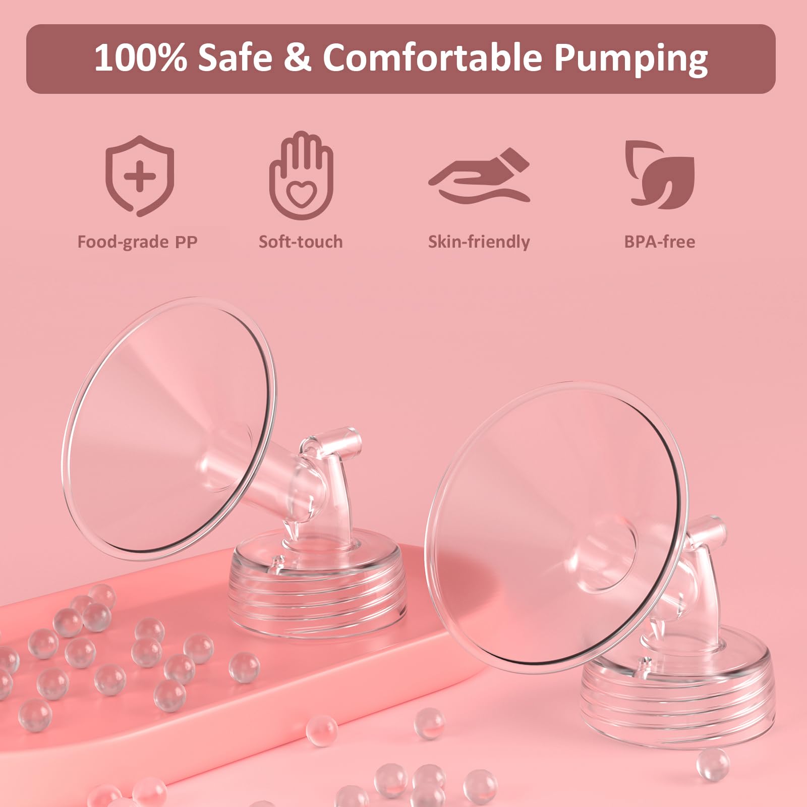afontoto 17mm flange side view highlighting soft rim design for gentle seal.