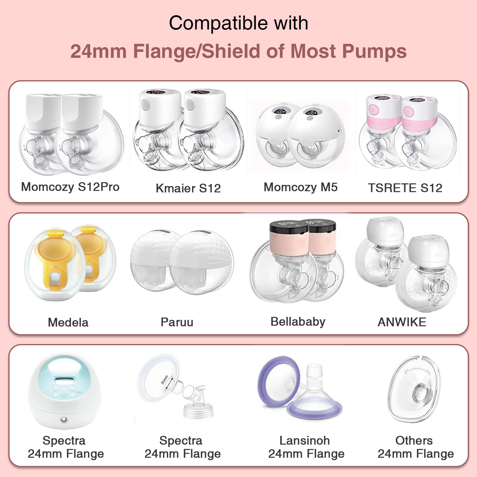 afontoto flange insert 21mm transparent surface for easy visibility during pumping
