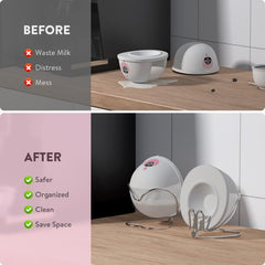 afontoto fridge storage capability helps prevent spills and keeps milk fresh during storage.