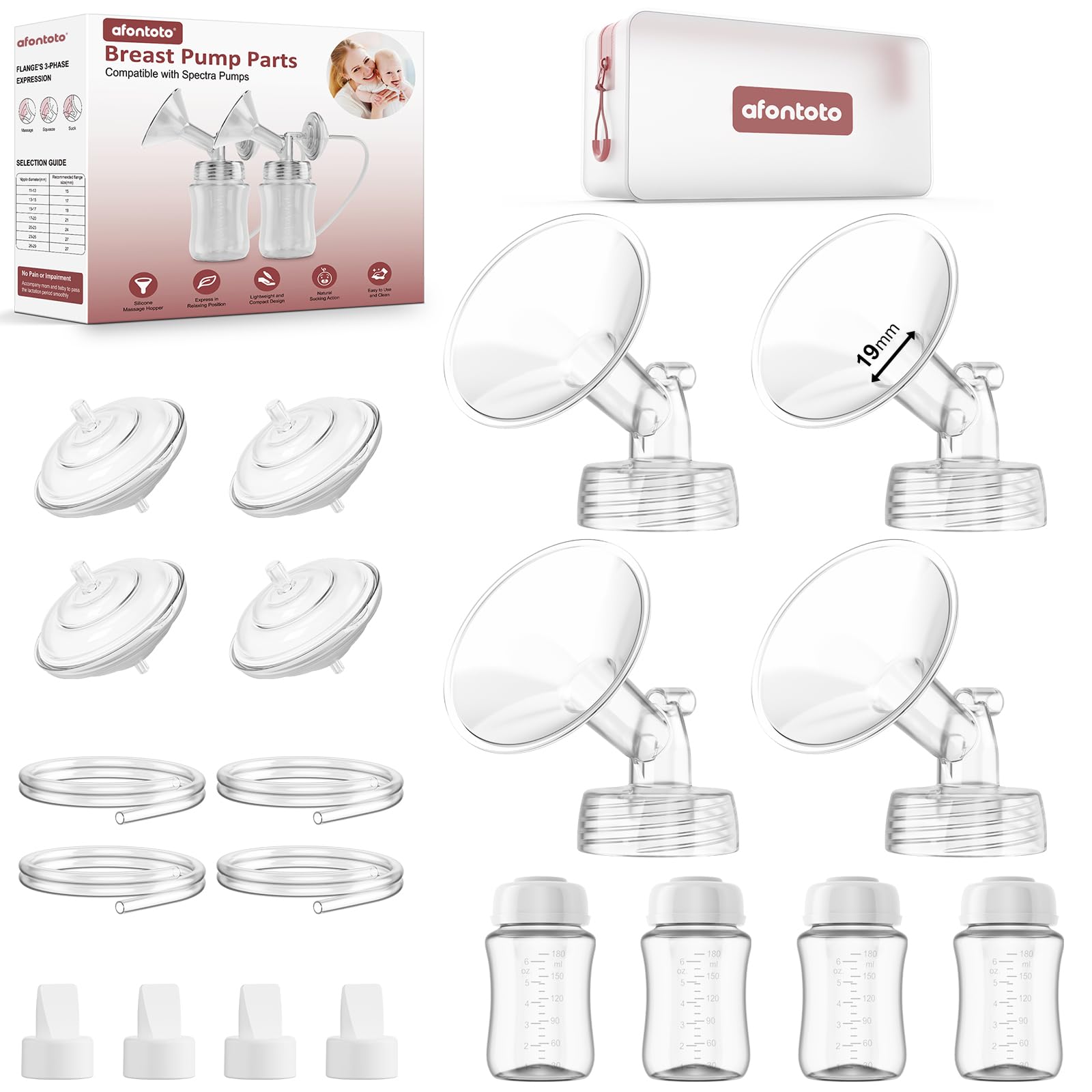 afontoto spectra-19mm flange for comfortable fit and efficient pumping