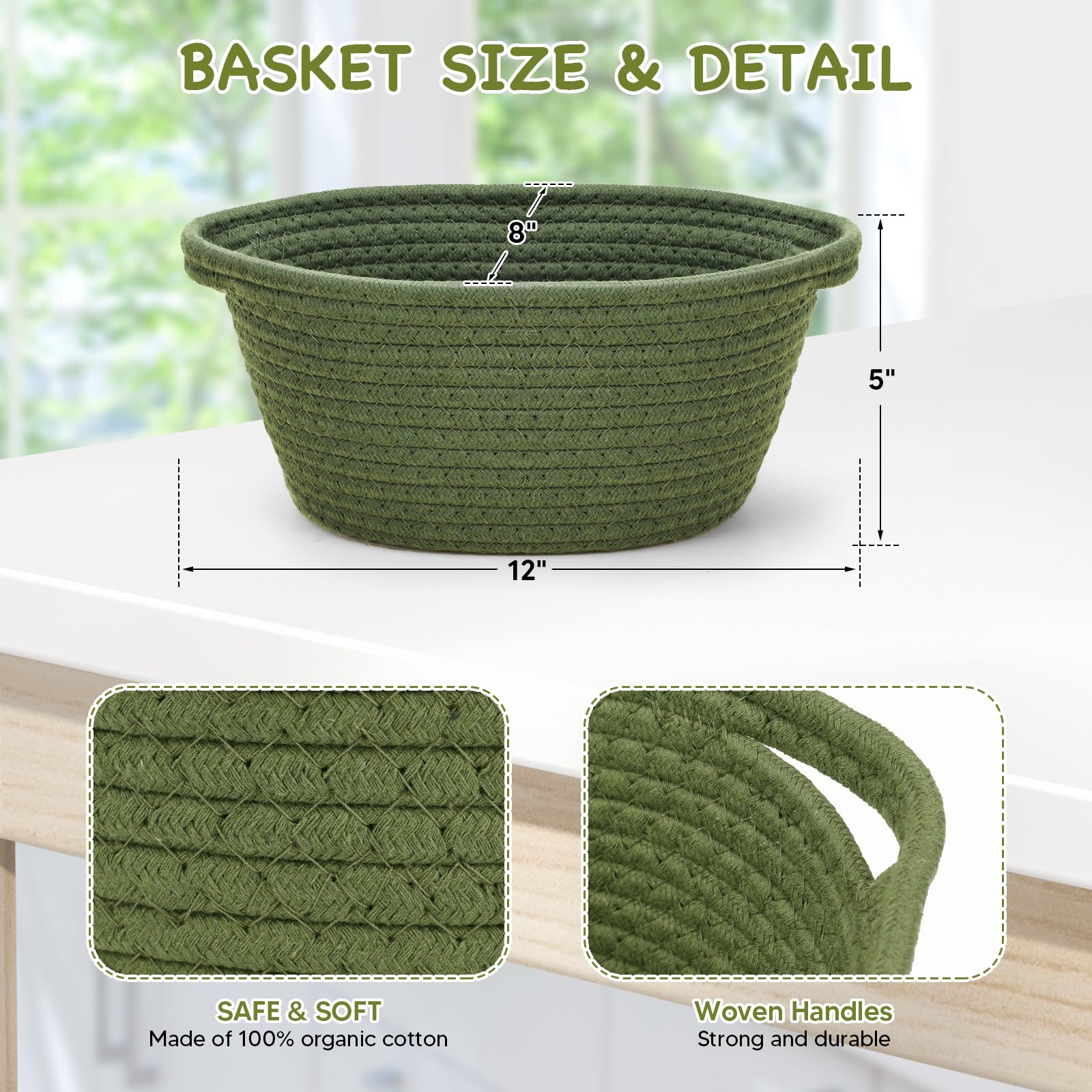 AFOROEOA baby shower gift basket in green; ideal for nursery gifting.