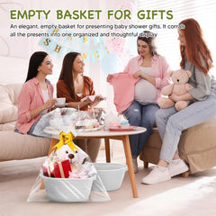 AFOROEOA 12x8x5 empty basket shows spacious interior for clothing or towels