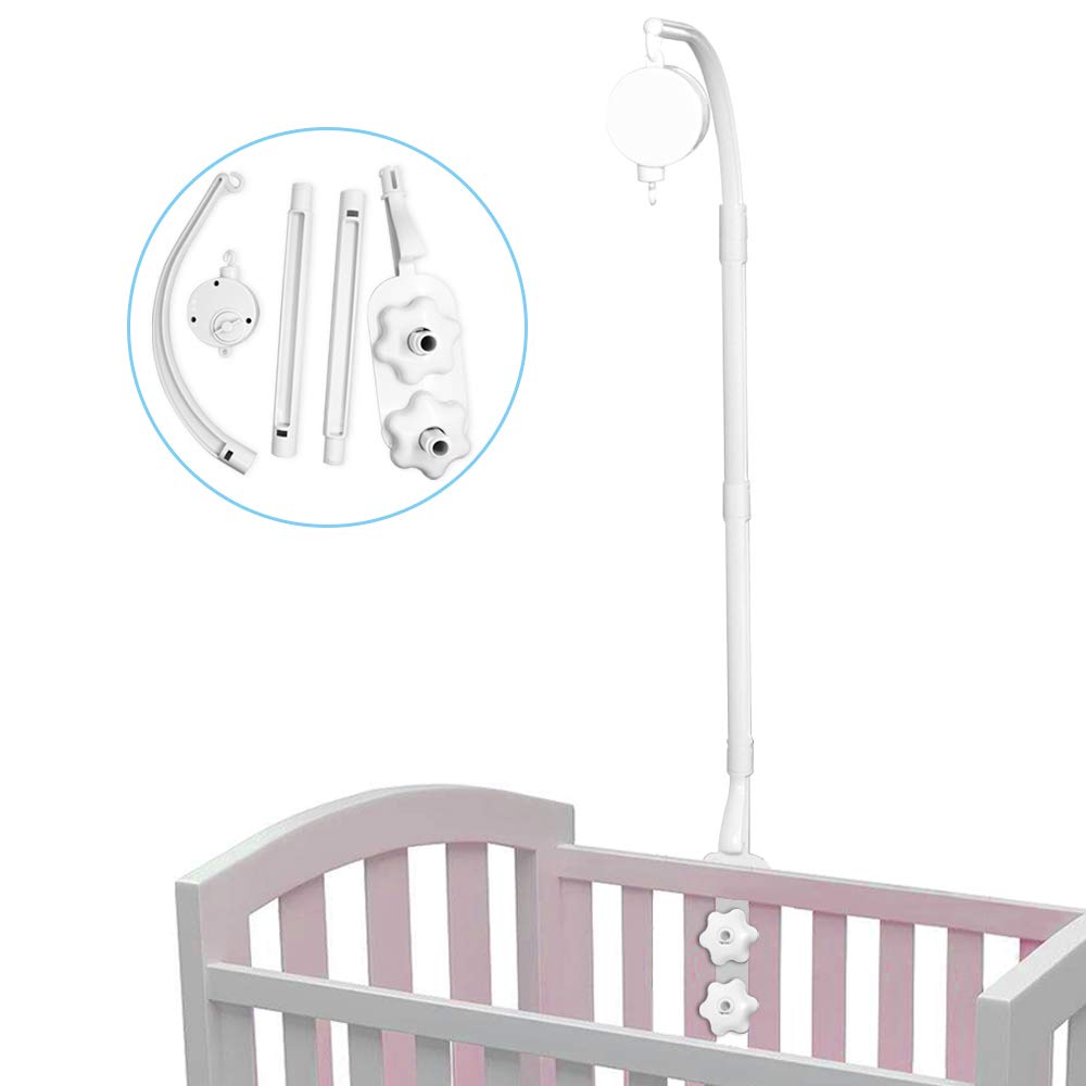 AFUNTA crib mobile arm double screw detail for sturdy, secure setup.