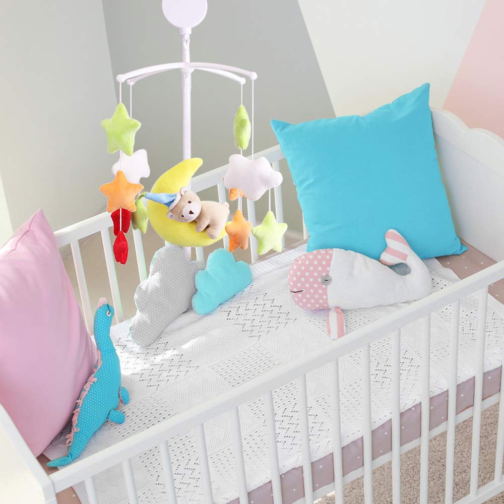 AFUNTA crib nursery decor shot emphasizes stylish calming addition