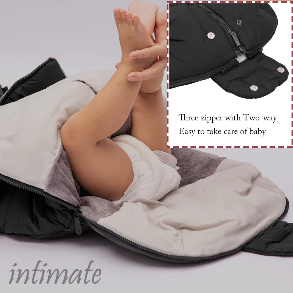 AGACAS infant car seat cover water-repellent fabric keeps baby dry during light rain.