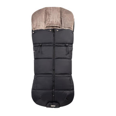 AGACAS stroller footmuff water-repellent cover protecting baby in cold, wet conditions.