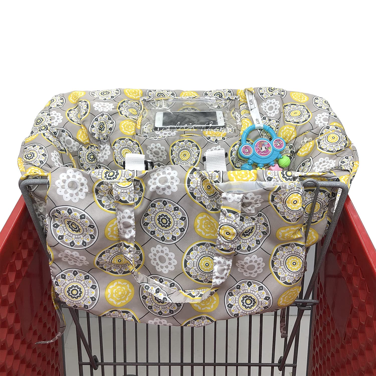AGANS Infantmania cart cover with soft cotton padding on seat and back for baby comfort.