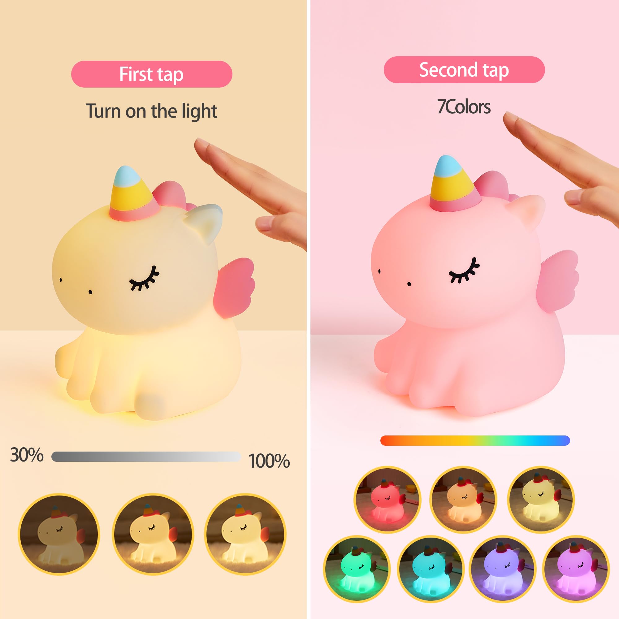 AGEK Unicorn night light in girls room decor adds cute bedroom charm