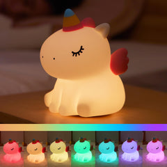AGEK Unicorn night light with soft warm light for peaceful bedtimes