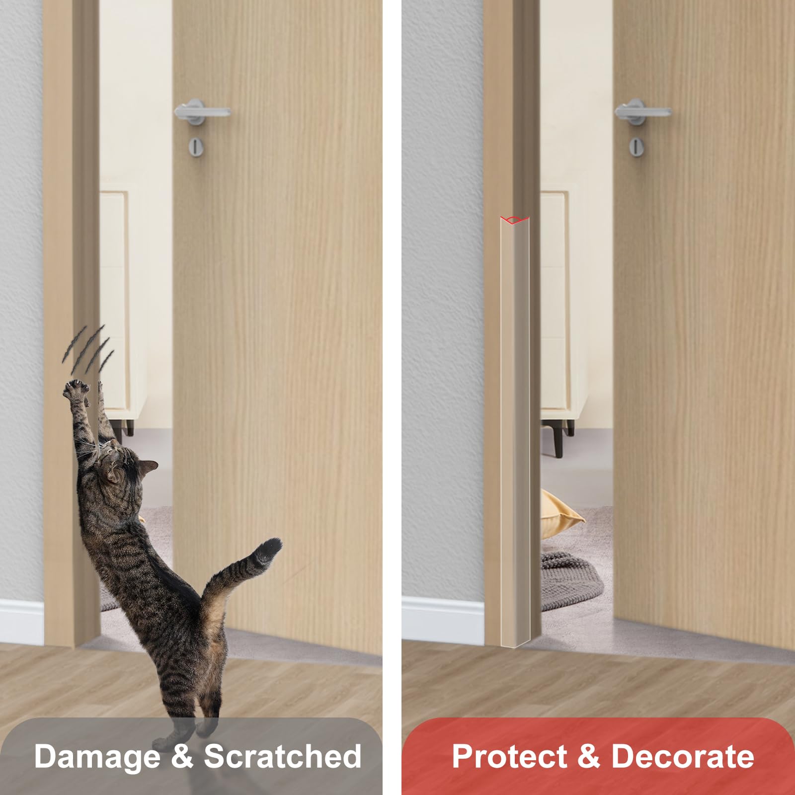 AGHITG easy-install corner guard shows no-tools application on stair edge
