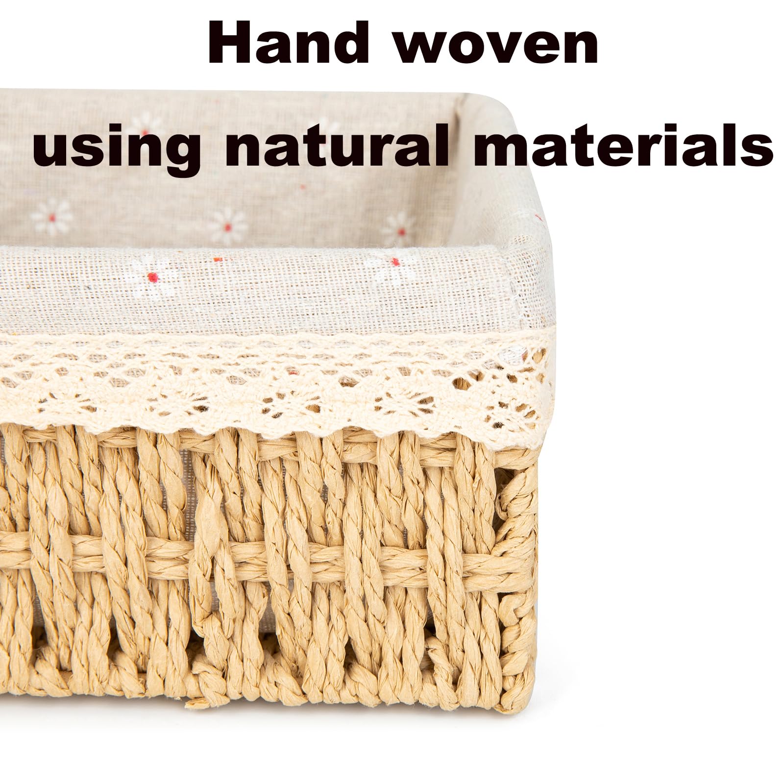 Agirlvct wicker baskets bedroom dresser storage for small items.