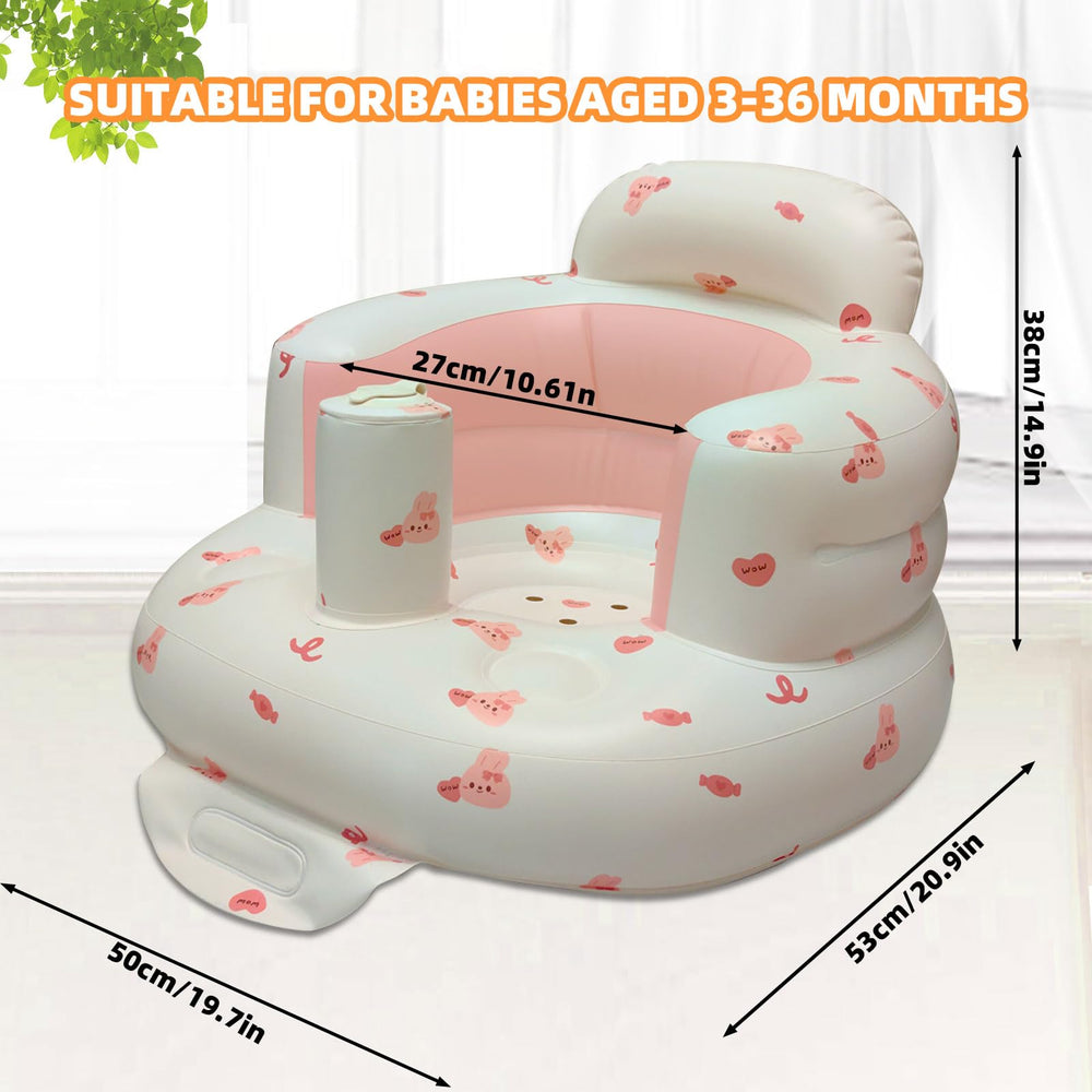 AGITVPS inflatable baby seat anti-slip base emphasizes stable placement during playtime