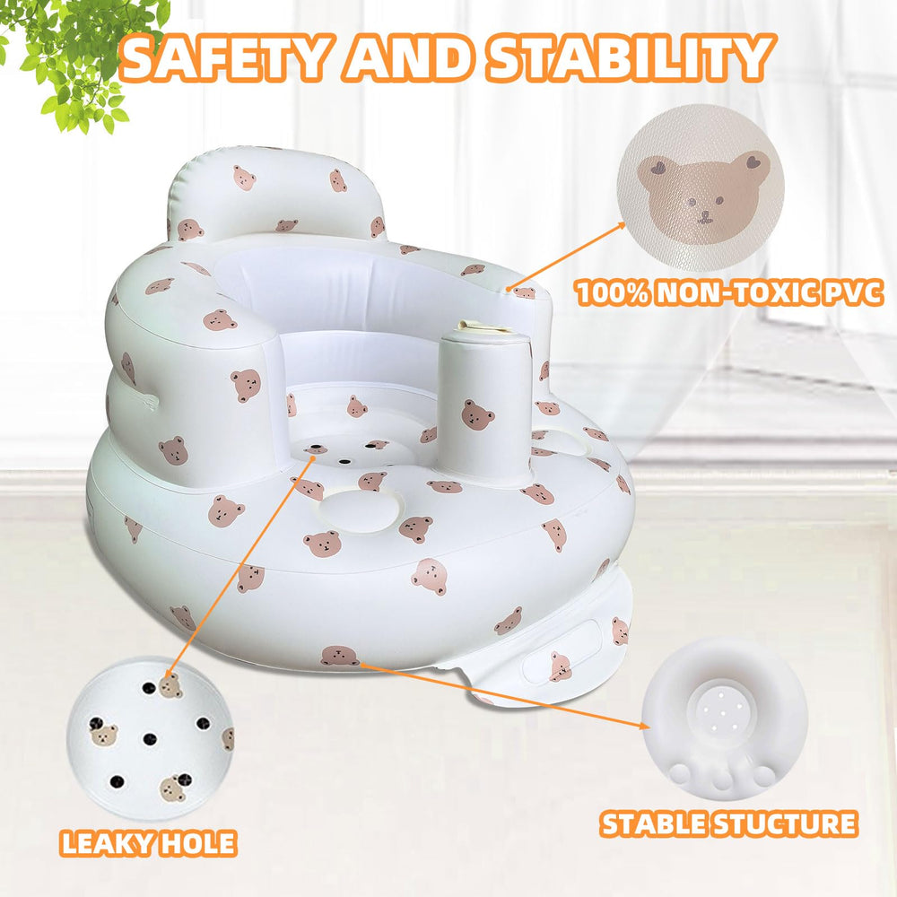 AGITVPS Bear seat shows wide backrest and armrests for upright support.