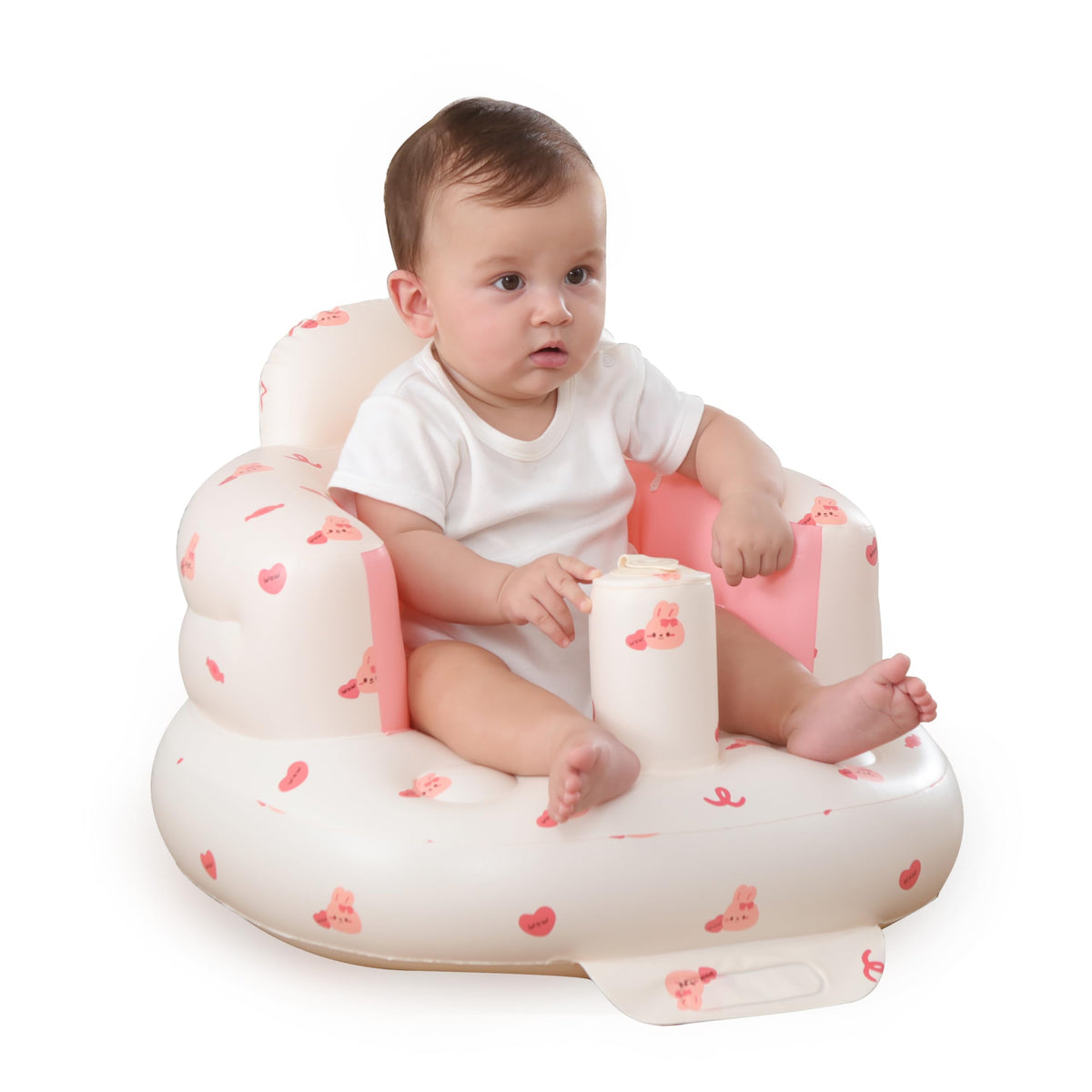 AGITVPS Pillar-Love Bunny front view supports safe sitting posture for babies