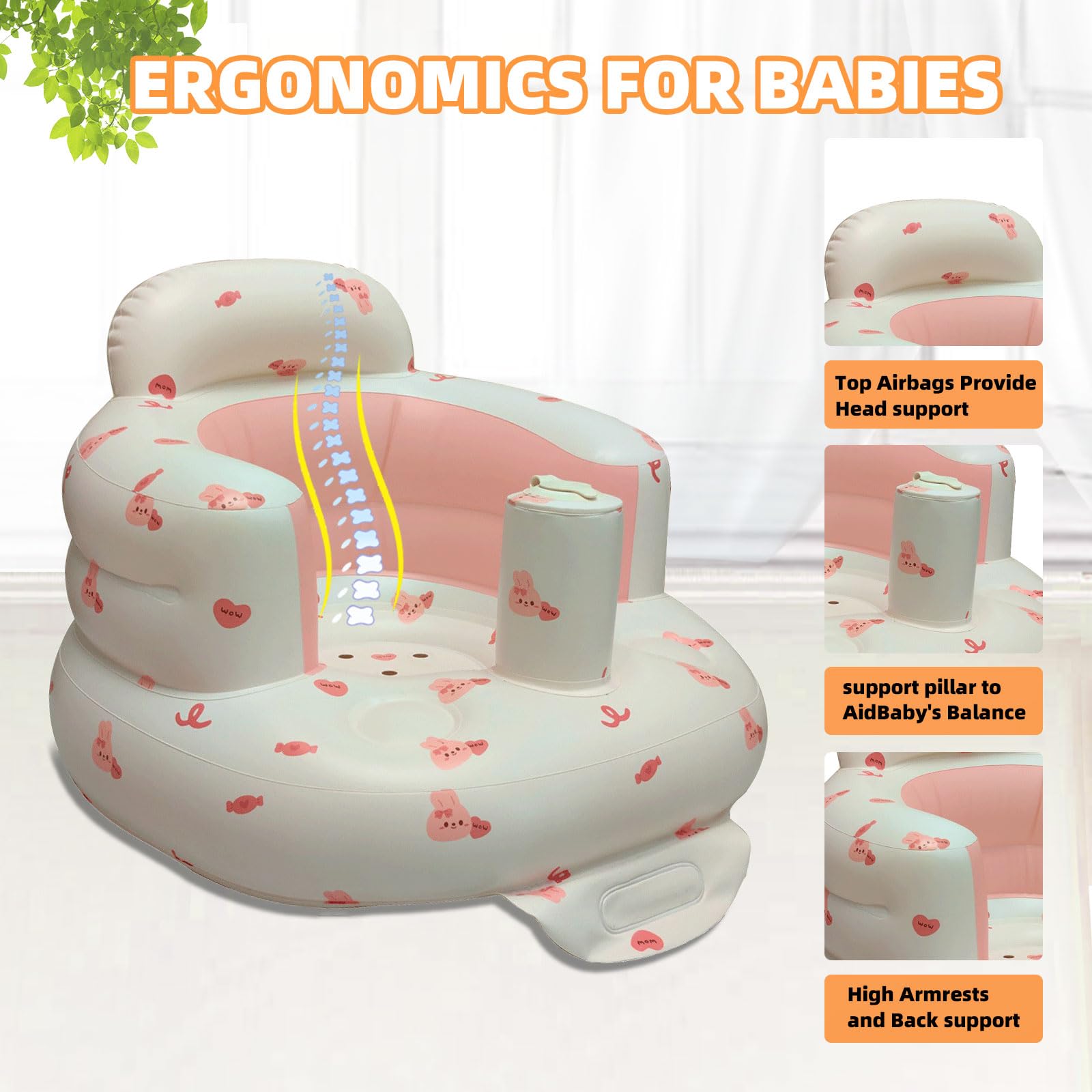 AGITVPS Pillar-Love Bunny side view highlights ergonomic back support and stability