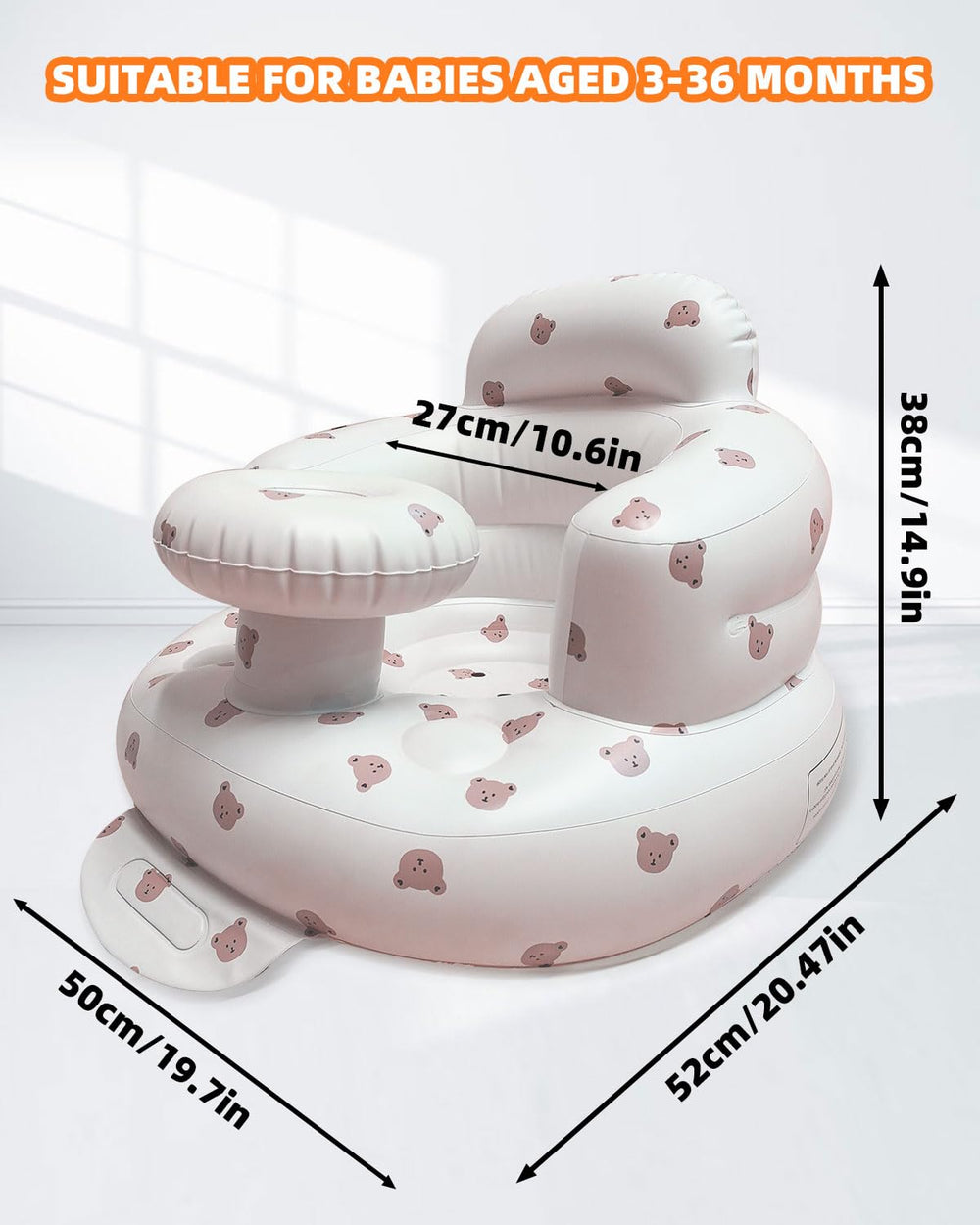 Breathable vents on AGITVPS seat keep baby comfortable.