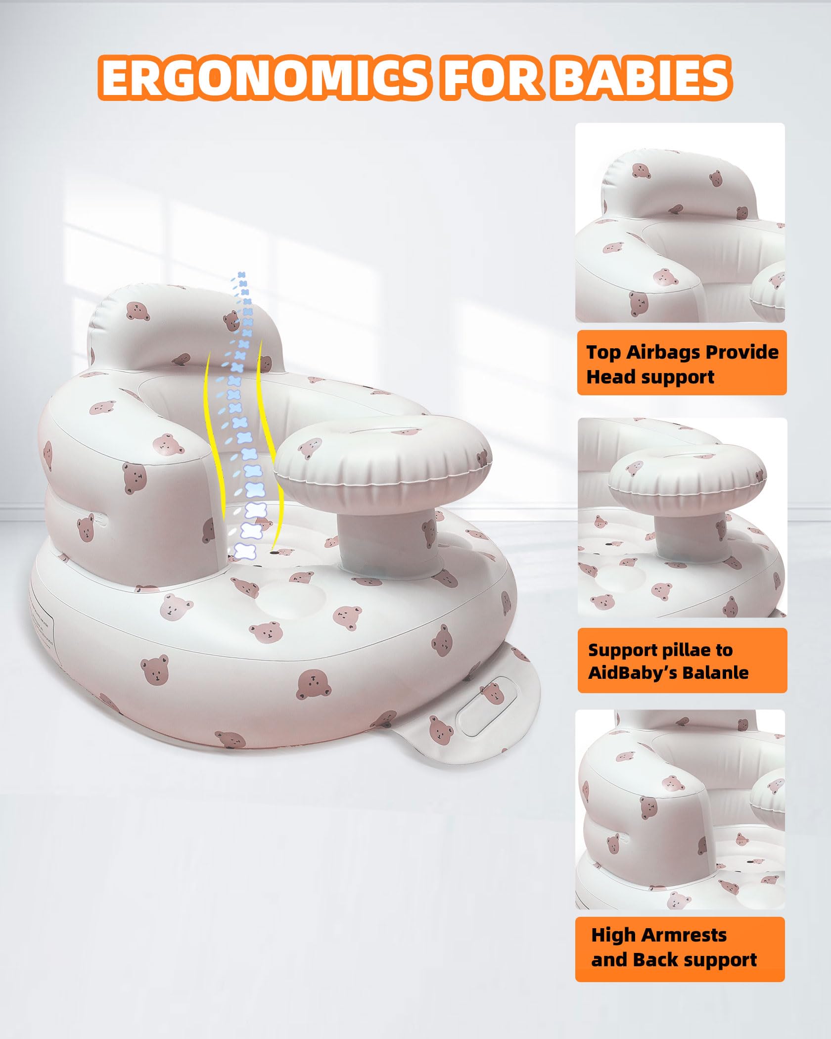 Top head-support airbags on AGITVPS seat.