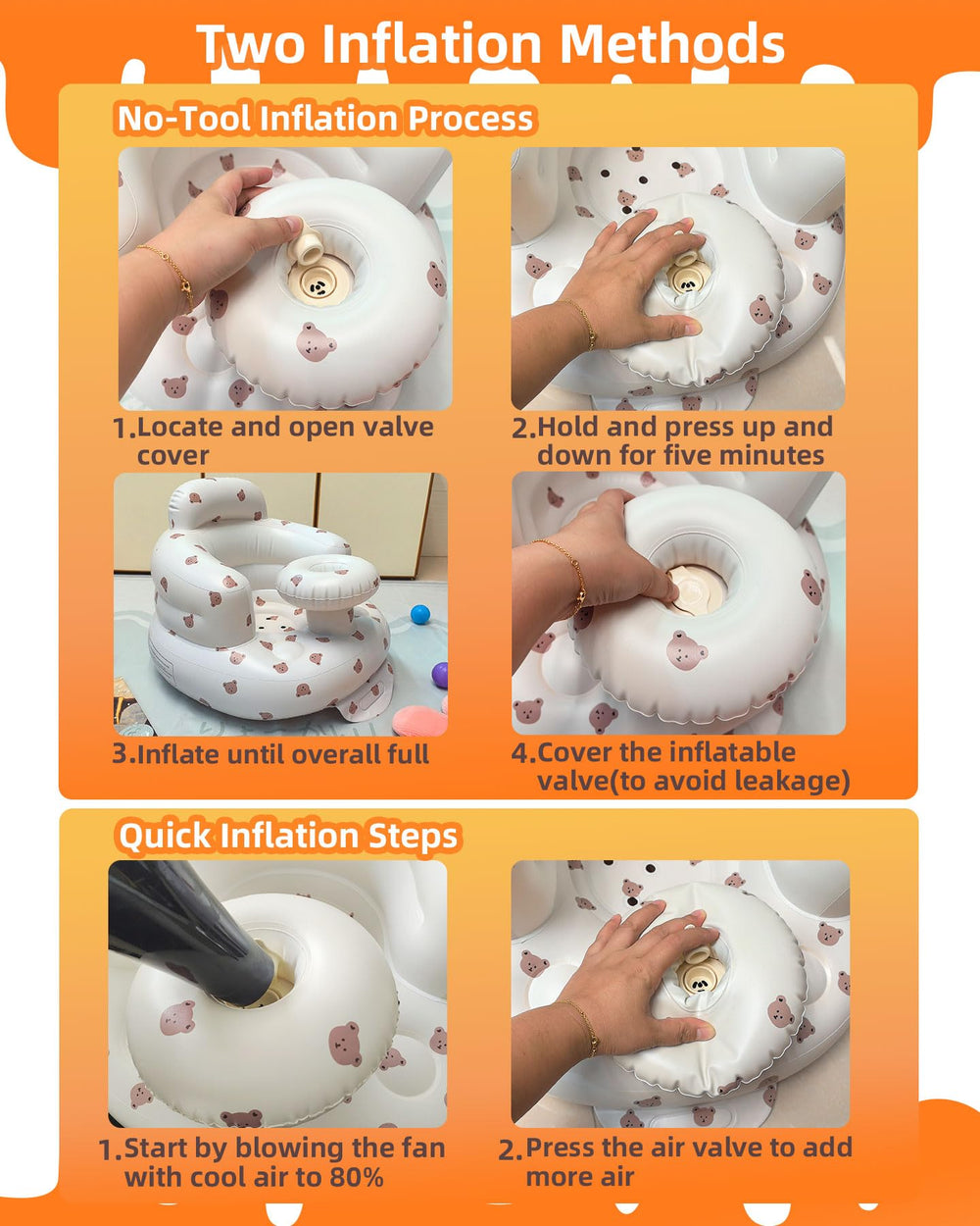 AGITVPS seat supports learning to sit and feeding.
