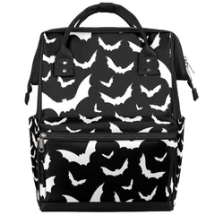 Aglebo Hallween Bats diaper bag backpack – waterproof fabric for daily use.