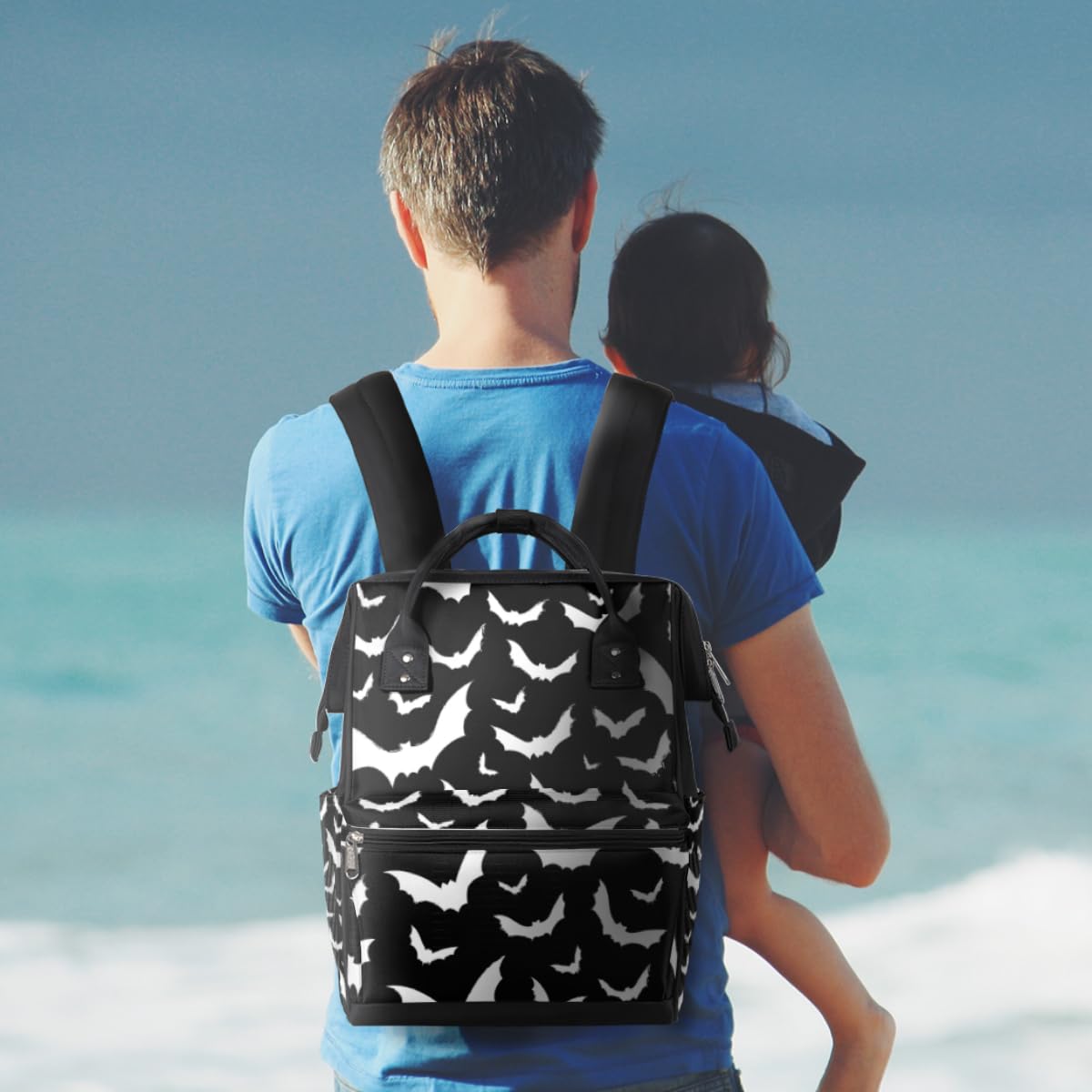 Aglebo Hallween Bats travel-ready bag as everyday carry.