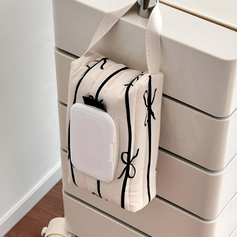 AGLOO Bow Wipes Dispenser cotton texture feels soft yet durable.