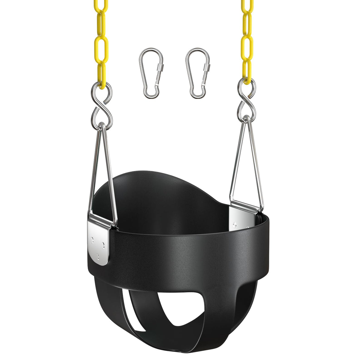 AGPTEK bucket toddler swing seat front view for safe outdoor play