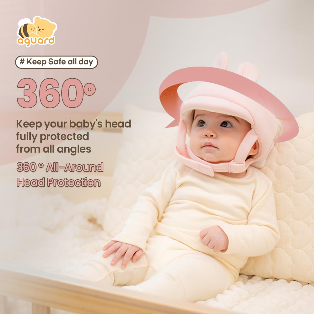AGUARD baby head protector mesh interior promotes comfort and reduces sweating during active days