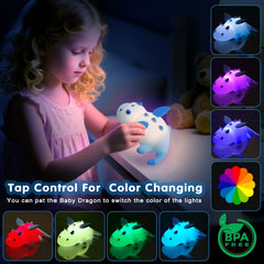 AGV Cici baby dragon night light blue side view highlights color-changing ambiance